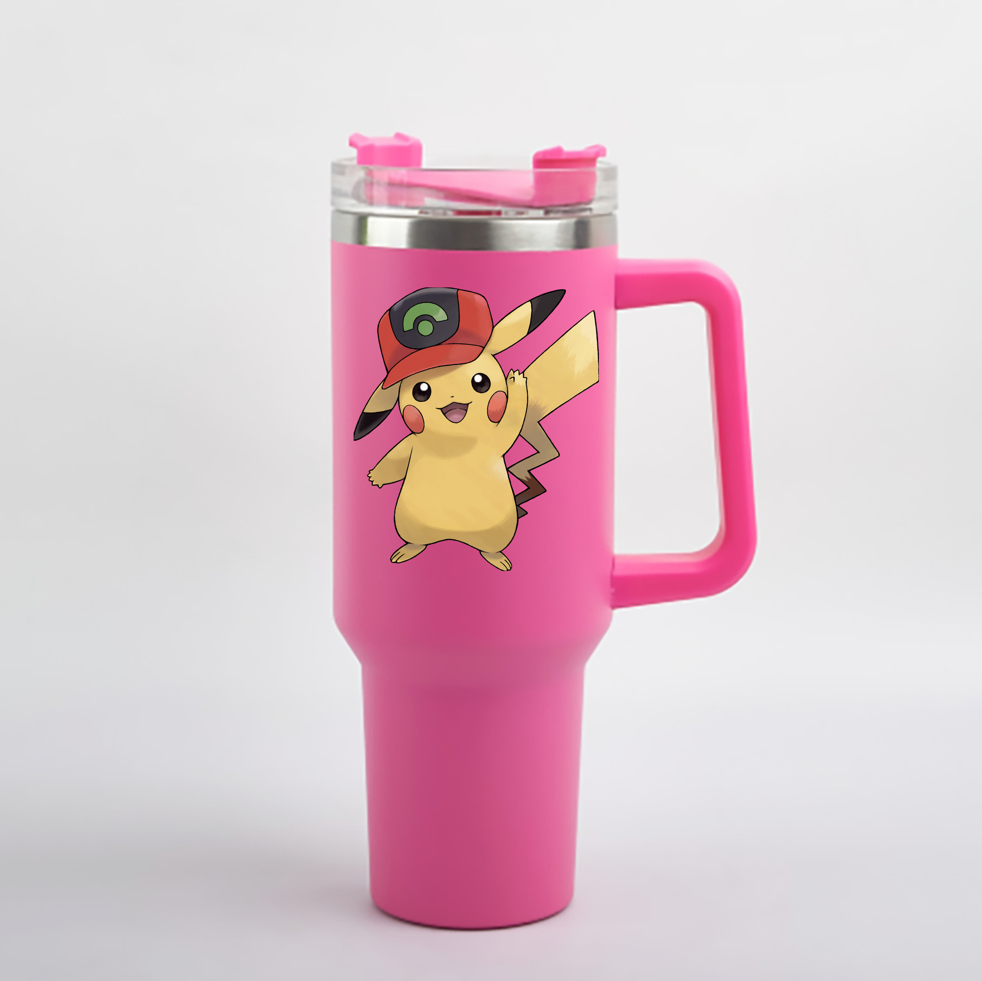 （画像用） ポケットモンスター Pokémon 1200mL車用タンブラー - クリスタルステッカー（プラスチックストロー付き）